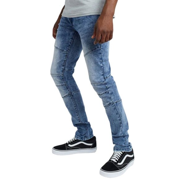 Reason Leighton Light Wash Straight fit Casual Denim Blue Jeans Pants Men's - Picture 4 of 6